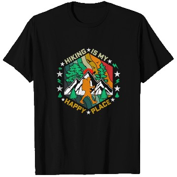 Discover Hiking Is My Happy Place Nature Camping T Shirts