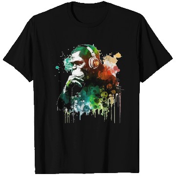 Discover Banksy DJ Monkey Thinker T Shirts
