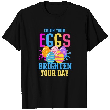 Discover Easter Colorful Egg Dye Rabbit Egg Hunt T Shirts