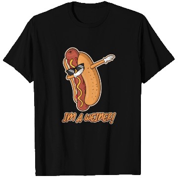 Discover I'm a weiner Funny Dabbing Dance Hotdog Lover Pun T Shirts