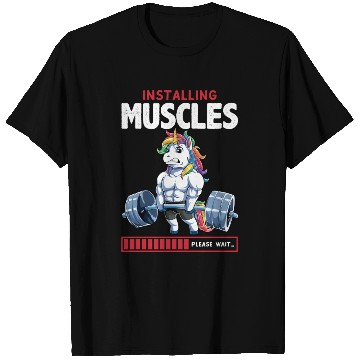 Discover Installing Muscles Deadlfit Unicorn Gym T Shirts