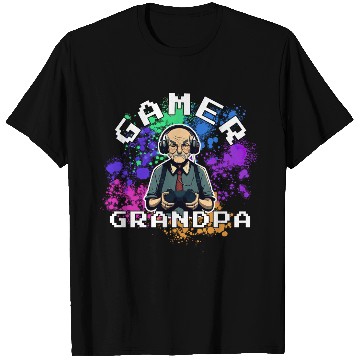 Discover Gamer Grandpa T Shirts