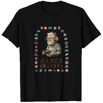 Discover Gamer Grandpa T Shirts