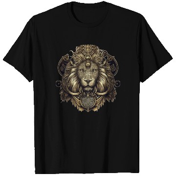 Discover Leo Ornate Lion Head Detailed Astrology Leo Zodiac T Shirts