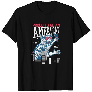 Discover Proud To Be An Ameri-cat America 4th Of July T Shirts