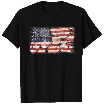Discover The Usa Flag Tree Trunks America Patriotism T Shirts