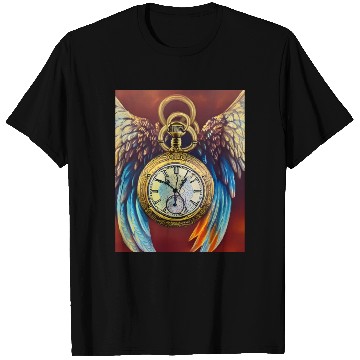 Discover Pocket Watch With Wings T Shirts