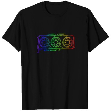 Discover Pixel Look RGB Gaming Graphic Card Gamer T Shirts