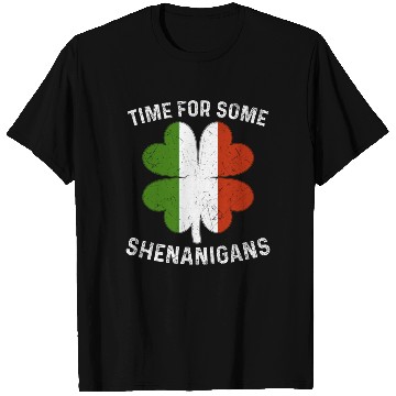Discover St. Patrick's Time For Some Shenanigans Clover T Shirts