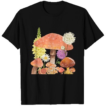 Discover watercolor mushroom forest T Shirts