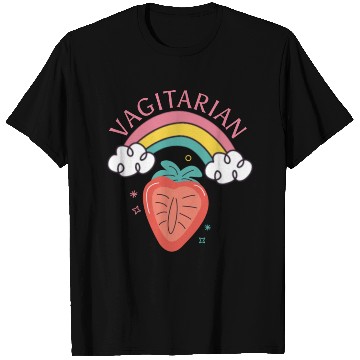 Discover Vagitarian - Lesbians Humor Quote - Funny Vegan T Shirts