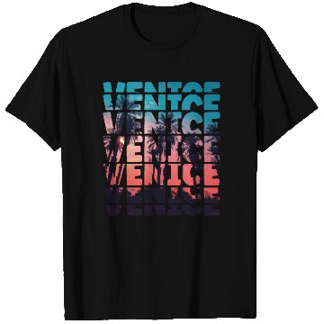 Discover Venice Beach California Vacation Ocean Palm Tree T Shirts