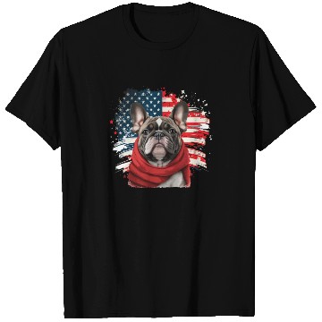 Discover America USA Flag 4th Of July American Dog Lover T Shirts