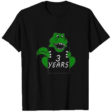 Discover Children's birthday party - 3 years old - DINOSAUR T Shirts