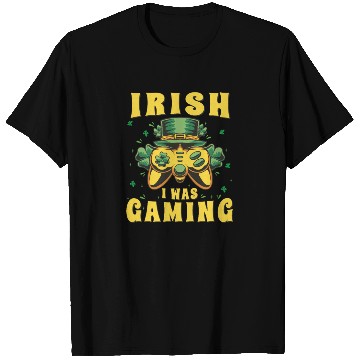 Discover Video Game Controller, Irish I Was Gaming St T Shirts