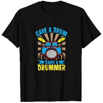 Discover Drummer Drums Music Drum Set Drumming T Shirts