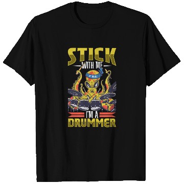 Discover Drummer Drums Music Drum Set Drumming T Shirts