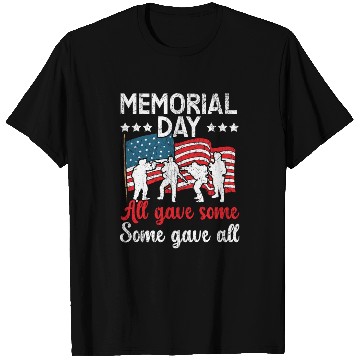 Discover All Gave Some Some Gave All USA Flag Memorial Day T Shirts