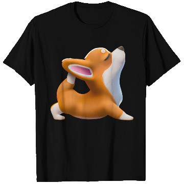Discover Corgi dog in yoga pose T Shirts