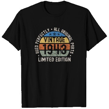Discover 80th Birthday Vintage 1943 T Shirts
