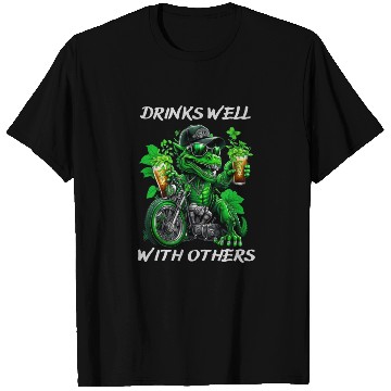Discover Drinks well with others st patrick's day Dinosaur T Shirts