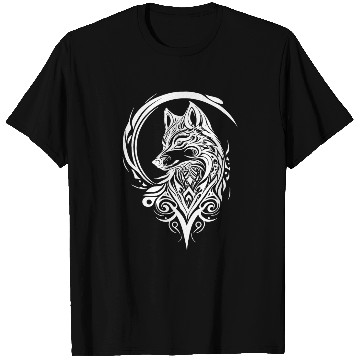 Discover Pretty Wolf Portrait T Tattoo Style T Shirts