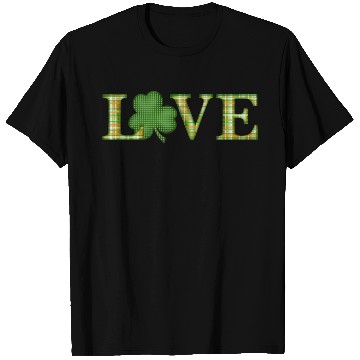 Discover Plaid Shamrock Love design T Shirts