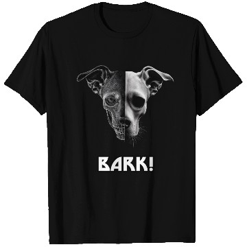 Discover Bark! Dog Skull, Skully Doggy, Heavy Metal Dog T Shirts