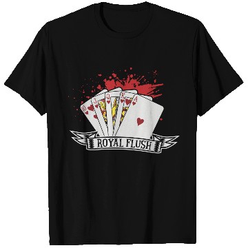 Discover Poker Card Game Skat Poker Night Royal Flush Check T Shirts