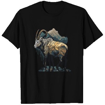 Discover a mountain goat lives in the mountains T Shirts