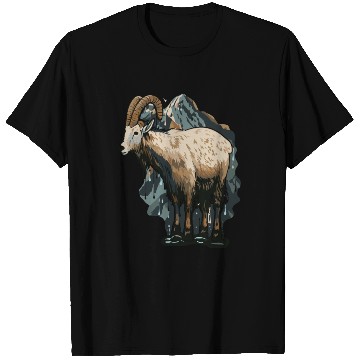 Discover a mountain goat lives in the mountains T Shirts