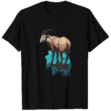 Discover a mountain goat lives in the mountains T Shirts