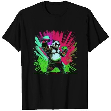 Discover Cool Colorful Panda Boxer MMA Martial Arts T Shirts