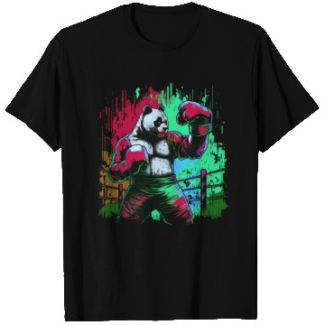 Discover Angry Colorful Panda Boxer MMA Martial Arts T Shirts