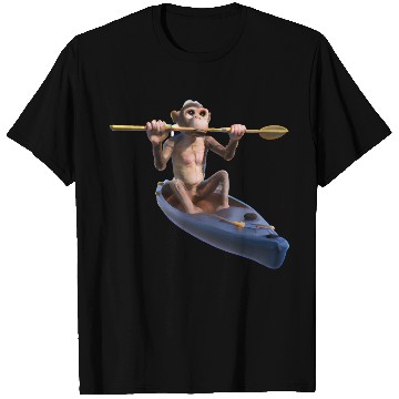 Discover Monkey in a kayak T Shirts
