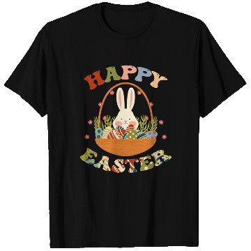 Discover Funny Happy Easter Bunny Eggs Rabbit Basket. T Shirts