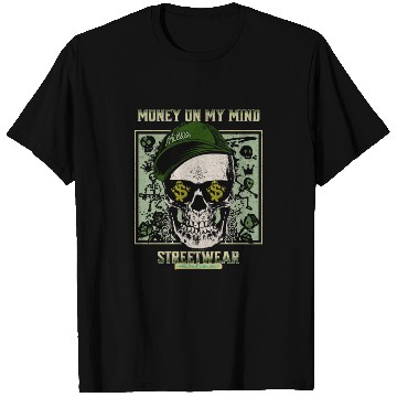 Discover Money On My Mind Graffiti Skull T Shirts