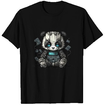 Discover Cute cyber panda T Shirts