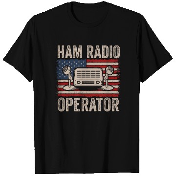 Discover Ham Radio Operator US Flag T Shirts