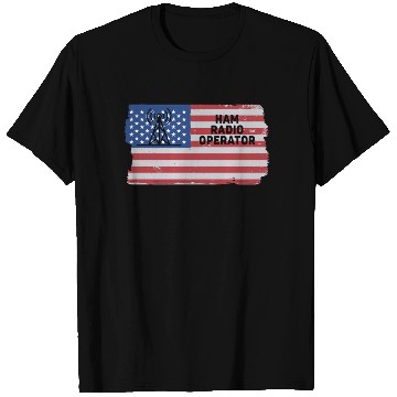 Discover Ham Radio Operator US Flag T Shirts