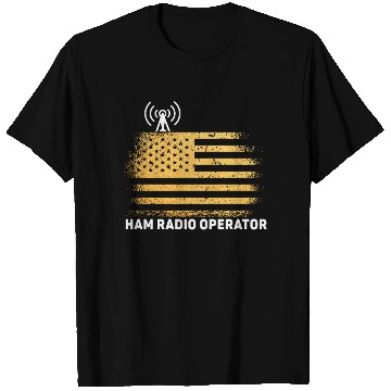 Discover Ham Radio Operator US Flag T Shirts