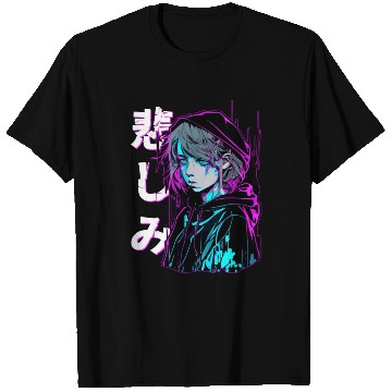 Discover Sad Emo Anime Japanese Aesthetic Vaporwave T Shirts