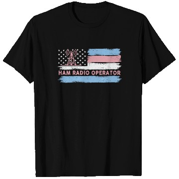 Discover Ham Radio Operator US Flag T Shirts