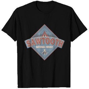 Discover Sawtooth National Forest Idaho Vintage US Camping T Shirts