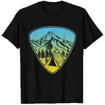 Discover Guitar Pick Mountain Forest Nature T Shirts