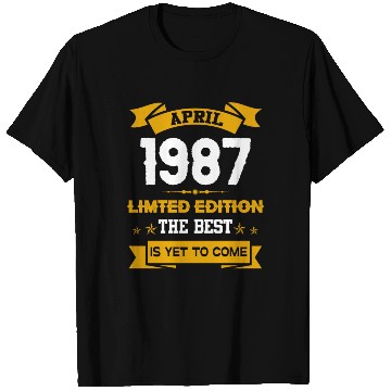 Discover April 1987 Birthday Surprise T Shirts