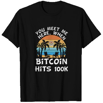 Discover Bitcoin goes to moon T Shirts