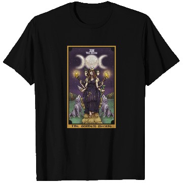 Discover The Goddess Hecate in The Moon Tarot Card T Shirts
