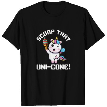Discover Rainbow Cute Unicorn Ice Cream Lover Mythical T Shirts