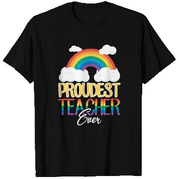 Discover Proud Teacher Gay Pride Teaching Rainbow Flag T Shirts